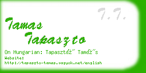 tamas tapaszto business card